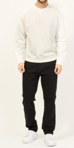ARMANI EXCHANGE – Maglione Uomo Felpa Senza Cappuccio Bianco
