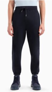 ARMANI EXCHANGE – Pantaloni Uomo Pantaloni Jogger con Tape Logo Blu Navy