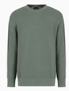 ARMANI EXCHANGE – Maglione Uomo Maglione Girocollo in Cotone Verde