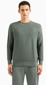 ARMANI EXCHANGE – Maglione Uomo Maglione Girocollo in Cotone Verde