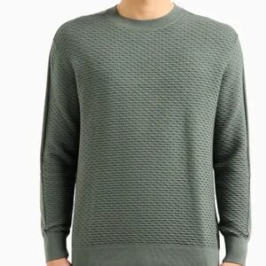 ARMANI EXCHANGE – Maglione Uomo Maglione Girocollo in Cotone Verde