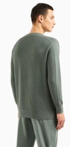 ARMANI EXCHANGE – Maglione Uomo Maglione Girocollo in Cotone Verde
