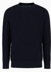 ARMANI EXCHANGE – Maglione Uomo Maglione Girocollo in Cotone Blu Navy
