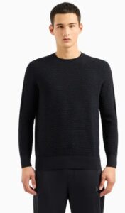 ARMANI EXCHANGE – Maglione Uomo Maglione Girocollo in Cotone Blu Navy