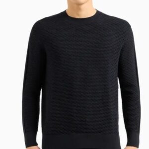 ARMANI EXCHANGE – Maglione Uomo Maglione Girocollo in Cotone Blu Navy