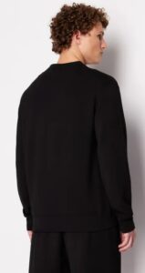 ARMANI EXCHANGE – Maglione Uomo Felpa Girocollo con Maxi Stampa Fotografica A|X Nero