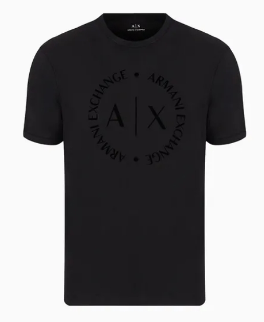 ARMANI EXCHANGE – T-Shirt Regular Fit in Jersey Nero - Angels Campagna