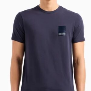 ARMANI EXCHANGE – T-Shirt Uomo Regular Fit ASV in Cotone Organico Blu Navy