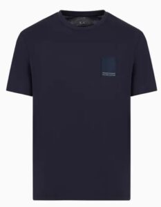 ARMANI EXCHANGE – T-Shirt Uomo Regular Fit ASV in Cotone Organico Blu Navy