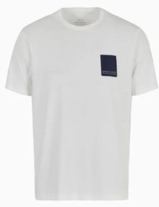 ARMANI EXCHANGE – T-Shirt Uomo Regular Fit ASV in Cotone Organico Bianco