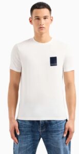 ARMANI EXCHANGE – T-Shirt Uomo Regular Fit ASV in Cotone Organico Bianco