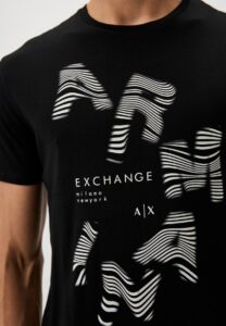 ARMANI EXCHANGE – T-Shirt Uomo con Logo Stilizzato Nero