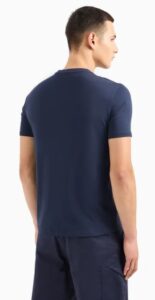ARMANI EXCHANGE – T-Shirt Uomo Regular Fit in Cotone con Stampa Fotografica Blu Notte