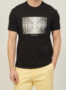 ARMANI EXCHANGE – T-Shirt Uomo Regular Fit in Cotone con Stampa Fotografica Nero