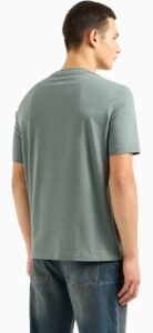 ARMANI EXCHANGE – T-Shirt Uomo Regular Fit con Strip Logo Verde