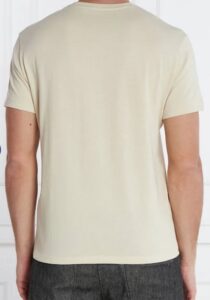 ARMANI EXCHANGE – T-Shirt Uomo Regular Fit in Jersey di Cotone con Logo sul Petto Avorio