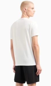 ARMANI EXCHANGE – T-Shirt Uomo Regular Fit in Cotone con Stampa Logo sul Petto Bianco