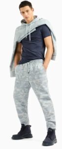 ARMANI EXCHANGE – T-Shirt Uomo Regular Fit in Jersey di Cotone con Logo sul Petto Blu