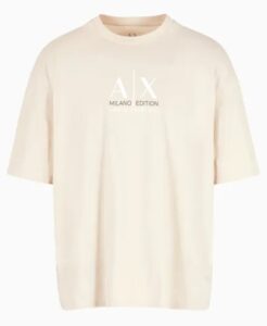 ARMANI EXCHANGE – T-Shirt Uomo Relaxed Fit Milano Edition Beige