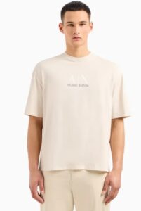 ARMANI EXCHANGE – T-Shirt Uomo Relaxed Fit Milano Edition Beige