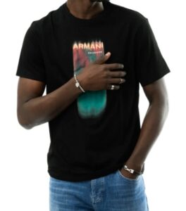 ARMANI EXCHANGE – T-Shirt Uomo Regular Logo Color Nero