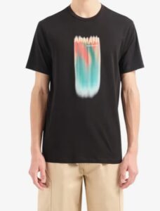 ARMANI EXCHANGE – T-Shirt Uomo Regular Logo Color Nero