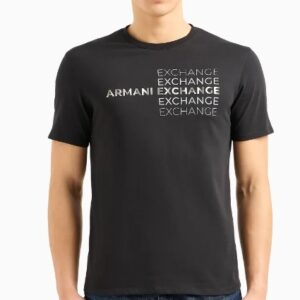ARMANI EXCHANGE – T-Shirt Uomo Regular Fit in Cotone con Stampa Metal Nero