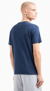 ARMANI EXCHANGE – T-Shirt Uomo Regular Fit in Jersey con Stampa Centrale Blu