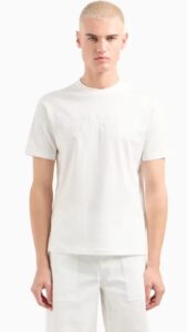 ARMANI EXCHANGE – T-Shirt Uomo Regular Fit in Cotone Bianco