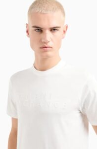ARMANI EXCHANGE – T-Shirt Uomo Regular Fit in Cotone Bianco
