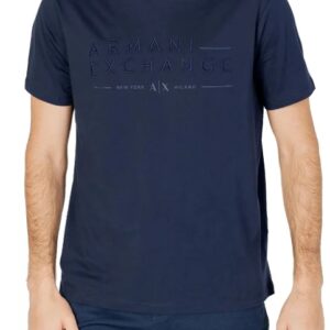 ARMANI EXCHANGE – T-Shirt Uomo Regular Fit in Cotone Blu