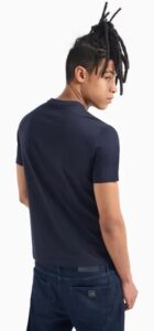 ARMANI EXCHANGE – T-Shirt Uomo Regular Fit in Cotone con Stampa NYC Blu Notte