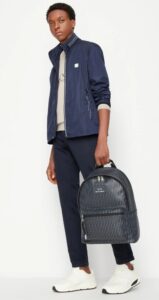 ARMANI EXCHANGE – Blouson Uomo con Cappuccio Estraibile Blu