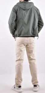 ARMANI EXCHANGE – Giubbotto Uomo in Tessuto Laminato con Cappuccio Verde