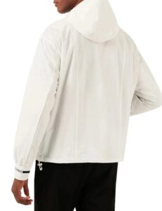 ARMANI EXCHANGE – Giubbotto Uomo in Tessuto Laminato con Cappuccio Bianco