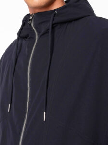 ARMANI EXCHANGE – Giubbotto Uomo in Tessuto Laminato con Cappuccio Blu