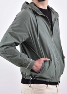 ARMANI EXCHANGE – Giubbotto Uomo in Tessuto Laminato con Cappuccio Verde