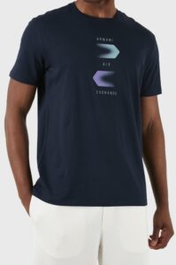 ARMANI EXCHANGE – T-Shirt Uomo in Cotone Regular Fit Girocollo Blu Navy