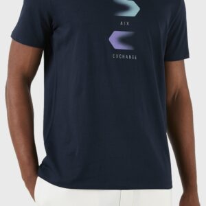 ARMANI EXCHANGE – T-Shirt Uomo in Cotone Regular Fit Girocollo Blu Navy