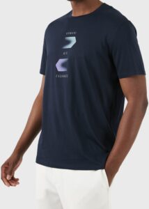 ARMANI EXCHANGE – T-Shirt Uomo in Cotone Regular Fit Girocollo Blu Navy