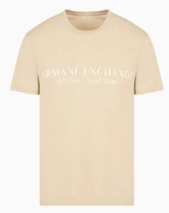 ARMANI EXCHANGE – T-Shirt Uomo Regular Fit in Jersey Cammello
