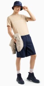 ARMANI EXCHANGE – T-Shirt Uomo Regular Fit in Jersey Cammello
