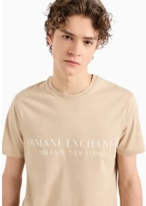 ARMANI EXCHANGE – T-Shirt Uomo Regular Fit in Jersey Cammello
