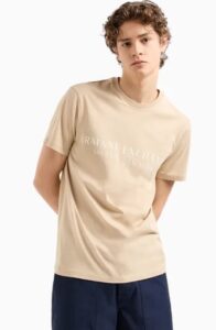 ARMANI EXCHANGE – T-Shirt Uomo Regular Fit in Jersey Cammello