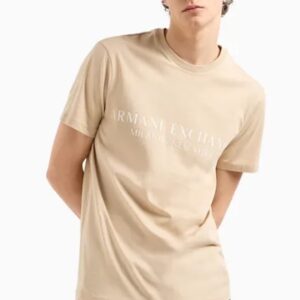 ARMANI EXCHANGE – T-Shirt Uomo Regular Fit in Jersey Cammello