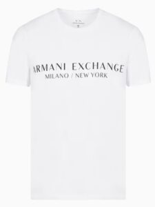 ARMANI EXCHANGE – T-Shirt Uomo Regular Fit in Jersey Bianco