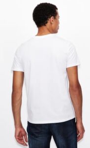 ARMANI EXCHANGE – T-Shirt Uomo Regular Fit in Jersey Bianco