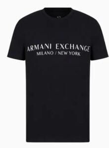 ARMANI EXCHANGE – T-Shirt Uomo Regular Fit in Jersey Blu Navy