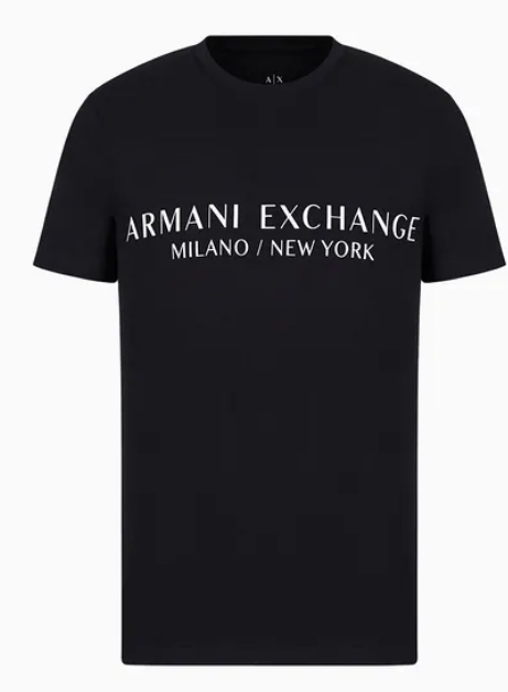 ARMANI EXCHANGE – T-Shirt Uomo Regular Fit in Jersey Blu Navy - Angels ...