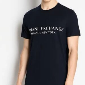 ARMANI EXCHANGE – T-Shirt Uomo Regular Fit in Jersey Blu Navy